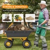 image:imageVINGLI Heavy Duty Dump Cart Wagon 800LBS QuickRelease Dump Poly Wheelbarrow 10in AllTerrain Pneumatic Tires Garden Wagon for Garden Yard Beach