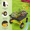 image:imageVINGLI Heavy Duty Dump Cart Wagon 800LBS QuickRelease Dump Poly Wheelbarrow 10in AllTerrain Pneumatic Tires Garden Wagon for Garden Yard Beach