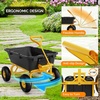 image:imageVINGLI Heavy Duty Dump Cart Wagon 800LBS QuickRelease Dump Poly Wheelbarrow 10in AllTerrain Pneumatic Tires Garden Wagon for Garden Yard Beach
