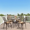 image:imageVINGLI Outdoor Dining Chairs Set of 4 with Cushion Aluminum Patio Chairs Cast Aluminum Patio Furniture Aluminum Outdoor Chairs for Backyard Poolside Balcony Bronze 4 Grid Back with CushionGrid