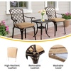image:imageVINGLI Outdoor Dining Chairs Set of 4 with Cushion Aluminum Patio Chairs Cast Aluminum Patio Furniture Aluminum Outdoor Chairs for Backyard Poolside Balcony Bronze 4 Grid Back with CushionGrid