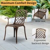 image:imageVINGLI Outdoor Dining Chairs Set of 4 with Cushion Aluminum Patio Chairs Cast Aluminum Patio Furniture Aluminum Outdoor Chairs for Backyard Poolside Balcony Bronze 4 Grid Back with CushionGrid