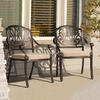 image:imageVINGLI Outdoor Dining Chairs Set of 4 with Cushion Aluminum Patio Chairs Cast Aluminum Patio Furniture Aluminum Outdoor Chairs for Backyard Poolside Balcony Bronze 4 Grid Back with CushionElizabeth