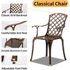 image:imageVINGLI Outdoor Dining Chairs Set of 4 with Cushion Aluminum Patio Chairs Cast Aluminum Patio Furniture Aluminum Outdoor Chairs for Backyard Poolside Balcony Bronze 4 Grid Back with CushionGrid