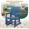 image:imageVINGLI Outdoor Glider for Adults Patio Glider Love Seat with Cup Holders Wooden Glider Bench with Floral Back for Garden Yard Patio BlackBlue