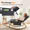 image:imageVINGLI Outdoor Oversized Rocking Chair Patio Lounge Rocker with Thick Soft Cushion Outdoor Rocking Chair with Extra Storage Bag All Season Lounge Chair for Porch Indoor Backyard Garden Beige1PCGrey