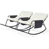 image:imageVINGLI Outdoor Oversized Rocking Chair Patio Lounge Rocker with Thick Soft Cushion Outdoor Rocking Chair with Extra Storage Bag All Season Lounge Chair for Porch Indoor Backyard Garden Beige1PCBeige