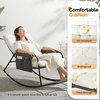 image:imageVINGLI Outdoor Oversized Rocking Chair Patio Lounge Rocker with Thick Soft Cushion Outdoor Rocking Chair with Extra Storage Bag All Season Lounge Chair for Porch Indoor Backyard Garden Beige1PCBeige