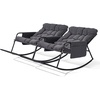image:imageVINGLI Outdoor Oversized Rocking Chair Patio Lounge Rocker with Thick Soft Cushion Outdoor Rocking Chair with Extra Storage Bag All Season Lounge Chair for Porch Indoor Backyard Garden Beige1PCGrey