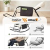 image:imageVINGLI Outdoor Oversized Rocking Chair Patio Lounge Rocker with Thick Soft Cushion Outdoor Rocking Chair with Extra Storage Bag All Season Lounge Chair for Porch Indoor Backyard Garden Beige1PCBeige
