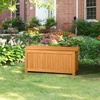 image:imageVINGLI Outdoor Wood Bench with Planter Boxes 2in1 AllWeather Porch Bench Seat  OpenEnded Wooden Raised Garden Bed for Balcony Yard Patio 2 Boxes1 Bench