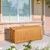 image:imageVINGLI Outdoor Wood Bench with Planter Boxes 2in1 AllWeather Porch Bench Seat  OpenEnded Wooden Raised Garden Bed for Balcony Yard Patio 2 Boxes1 Bench