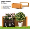 image:imageVINGLI Outdoor Wood Bench with Planter Boxes 2in1 AllWeather Porch Bench Seat  OpenEnded Wooden Raised Garden Bed for Balcony Yard Patio 2 Boxes1 Bench