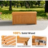 image:imageVINGLI Outdoor Wood Bench with Planter Boxes 2in1 AllWeather Porch Bench Seat  OpenEnded Wooden Raised Garden Bed for Balcony Yard Patio 2 Boxes1 Bench
