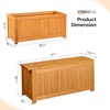 image:imageVINGLI Outdoor Wood Bench with Planter Boxes 2in1 AllWeather Porch Bench Seat  OpenEnded Wooden Raised Garden Bed for Balcony Yard Patio 2 Boxes2 Boxes  1 Bench