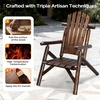 image:imageVINGLI Solid Wood Adirondack Chair Outdoor Patio Furniture Fire Pit Chairs Heavy Duty Backyard Seating Armchair Deck Garden Lawn Light Carbonized 1 PCCarbonized