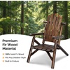 image:imageVINGLI Solid Wood Adirondack Chair Outdoor Patio Furniture Fire Pit Chairs Heavy Duty Backyard Seating Armchair Deck Garden Lawn Light Carbonized 1 PCCarbonized