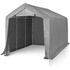 image:imageVINGLI 8x12 FT Outdoor Portable Storage Shed Heavy Duty Bike Tent with Rollup Zipper Door Waterproof and UV Resistent Carport for Motorcycle Garden Tools Firewood Gray8x12x68 FT