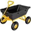 image:imageVINGLI Heavy Duty Dump Cart Wagon 800LBS QuickRelease Dump Poly Wheelbarrow 10in AllTerrain Pneumatic Tires Garden Wagon for Garden Yard Beach