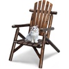 image:imageVINGLI Solid Wood Adirondack Chair Outdoor Patio Furniture Fire Pit Chairs Heavy Duty Backyard Seating Armchair Deck Garden Lawn Light Carbonized 1 PCCarbonized