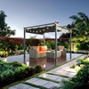 image:imageVINGLI 10x 13 Outdoor Pergola With Retractable Canopy and Adjustable Roof for Deck Porch Garden Yard Khaki10x10Gray
