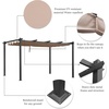 image:imageVINGLI 10x 13 Outdoor Pergola With Retractable Canopy and Adjustable Roof for Deck Porch Garden Yard Khaki10x13Khaki