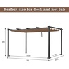 image:imageVINGLI 10x 13 Outdoor Pergola With Retractable Canopy and Adjustable Roof for Deck Porch Garden Yard Khaki10x13Khaki