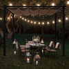image:imageVINGLI 10x 13 Outdoor Pergola With Retractable Canopy and Adjustable Roof for Deck Porch Garden Yard Khaki10x13Khaki