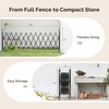 image:imageVINGLI 115ft Expandable Garden Fence with Casters Aluminum Retractable Barricade Gate Adjustable Safety Gate Pet Barrier for Patio Garage Driveway Crowd Control BrownBlack