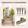 image:imageVINGLI 115ft Expandable Garden Fence with Casters Aluminum Retractable Barricade Gate Adjustable Safety Gate Pet Barrier for Patio Garage Driveway Crowd Control BrownBrown