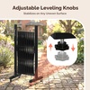 image:imageVINGLI 115ft Expandable Garden Fence with Casters Aluminum Retractable Barricade Gate Adjustable Safety Gate Pet Barrier for Patio Garage Driveway Crowd Control BrownBlack