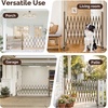 image:imageVINGLI 115ft Expandable Garden Fence with Casters Aluminum Retractable Barricade Gate Adjustable Safety Gate Pet Barrier for Patio Garage Driveway Crowd Control BrownBrown