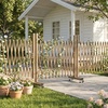 image:imageVINGLI 115ft Expandable Garden Fence with Casters Aluminum Retractable Barricade Gate Adjustable Safety Gate Pet Barrier for Patio Garage Driveway Crowd Control BrownBrown