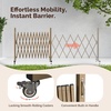 image:imageVINGLI 115ft Expandable Garden Fence with Casters Aluminum Retractable Barricade Gate Adjustable Safety Gate Pet Barrier for Patio Garage Driveway Crowd Control BrownBrown
