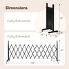 image:imageVINGLI 115ft Expandable Garden Fence with Casters Aluminum Retractable Barricade Gate Adjustable Safety Gate Pet Barrier for Patio Garage Driveway Crowd Control BrownBlack