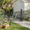image:imageVINGLI 115ft Expandable Garden Fence with Casters Aluminum Retractable Barricade Gate Adjustable Safety Gate Pet Barrier for Patio Garage Driveway Crowd Control BrownBlack