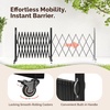 image:imageVINGLI 115ft Expandable Garden Fence with Casters Aluminum Retractable Barricade Gate Adjustable Safety Gate Pet Barrier for Patio Garage Driveway Crowd Control BrownBlack