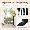 image:imageVINGLI 115ft Expandable Garden Fence with Casters Aluminum Retractable Barricade Gate Adjustable Safety Gate Pet Barrier for Patio Garage Driveway Crowd Control BrownBlack