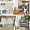image:imageVINGLI 115ft Expandable Garden Fence with Casters Aluminum Retractable Barricade Gate Adjustable Safety Gate Pet Barrier for Patio Garage Driveway Crowd Control BrownBlack