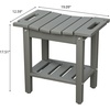 image:imageVINGLI 18 Inch HDPE Outdoor Patio Garden Small Bench Seat Waterproof Shower Bench Backless HDPE Stools Chairs for Inside Shower Outdoor Short Stools TeakGrey