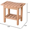 image:imageVINGLI 18 Inch HDPE Outdoor Patio Garden Small Bench Seat Waterproof Shower Bench Backless HDPE Stools Chairs for Inside Shower Outdoor Short Stools TeakTeak