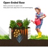 image:imageVINGLI 2 PCS Galvanized Raised Garden Beds Outdoor 2x2x1ft Round Raised Planter Boxes Outdoor Metal Raised Garden Bed for Vegetables White
