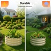 image:imageVINGLI 2 PCS Galvanized Raised Garden Beds Outdoor 2x2x1ft Round Raised Planter Boxes Outdoor Metal Raised Garden Bed for Vegetables White