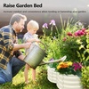 image:imageVINGLI 2 PCS Galvanized Raised Garden Beds Outdoor 2x2x1ft Round Raised Planter Boxes Outdoor Metal Raised Garden Bed for Vegetables White