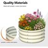 image:imageVINGLI 2 PCS Galvanized Raised Garden Beds Outdoor 2x2x1ft Round Raised Planter Boxes Outdoor Metal Raised Garden Bed for Vegetables White