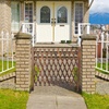 image:imageVINGLI 2 Packs Extendable Garden Fence 2755 Inch Tall Freestanding Accordion Fence Solid Wood Retractable Trellis Instant Fence Pet Grate for Home Patio Yard Garden Carbonized WoodCarbonized Brown with Flat Top