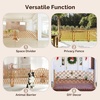 image:imageVINGLI 2 Packs Extendable Garden Fence 2755 Inch Tall Freestanding Accordion Fence Solid Wood Retractable Trellis Instant Fence Pet Grate for Home Patio Yard Garden Carbonized WoodTeak with Arched Top