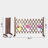 image:imageVINGLI 2 Packs Extendable Garden Fence 2755 Inch Tall Freestanding Accordion Fence Solid Wood Retractable Trellis Instant Fence Pet Grate for Home Patio Yard Garden Carbonized WoodCarbonized Brown with Flat Top