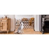 image:imageVINGLI 2 Packs Extendable Garden Fence 2755 Inch Tall Freestanding Accordion Fence Solid Wood Retractable Trellis Instant Fence Pet Grate for Home Patio Yard Garden Carbonized WoodCarbonized Brown with Flat Top