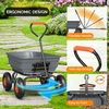 image:imageVINGLI 2 Wheel Wheelbarrow Plastic and Steel Wheel Barrel 330lbs Capacity Garden Cart for Lawn Gardening ConstructionGray